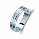 Ζευγάρι βέρες λευκόχρυσες 14 καρατίων. Σχέδιο 227b-ba