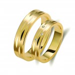 Ζευγάρι βέρες χρυσές 14 καρατίων. Σχέδιο 238c-ca  