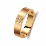 Ζευγάρι βέρες ροζ χρυσό 14 καρατίων. Σχέδιο 241p-pa 