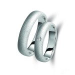 Ζευγάρι βέρες λευκόχρυσες 14 καρατίων. Σχέδιο 245b-ba 