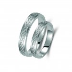 Ζευγάρι βέρες λευκόχρυσες 14 καρατίων. Σχέδιο 349b-ba