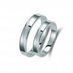 Ζευγάρι βέρες λευκόχρυσες 14 καρατίων. Σχέδιο 363b-ba