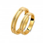 Ζευγάρι βέρες χρυσές 14 καρατίων. Σχέδιο 387c-ca