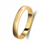 Ζευγάρι βέρες χρυσές 14 καρατίων, η γυναικεία με διαμάντι. Σχέδιο 337c-ca