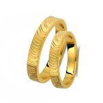 Ζευγάρι βέρες χρυσές 14 καρατίων. Σχέδιο 401c-ca