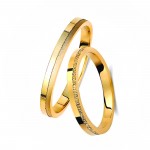 Ζευγάρι βέρες χρυσές 14 καρατίων.Σχέδιο 417c-ca