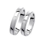 Ζευγάρι βέρες ασημένιες(925). Σχέδιο 424b-ba  