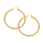 Κρίκοι χρυσοί πουά Large