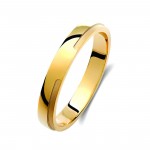 Ζευγάρι βέρες χρυσές 14 καρατίων, η γυναικεία με πέτρα ζιργκόν. Σχέδιο 419c-ca