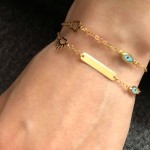 Ταυτότητα λευκόχρυση με σταυρό και ματάκι K14