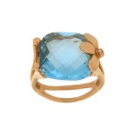 Δαχτυλίδι μονόπετρο Blue topaz