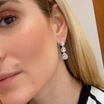 Σκουλαρίκια ροζέτες τριπλές δάκρυ