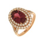 Δαχτυλίδι ροζε΄τα rosegold με tourmaline 2.97ct