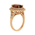 Δαχτυλίδι ροζε΄τα rosegold με tourmaline 2.97ct