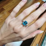 Δαχτυλίδι ροζέτα με Blue topaz 3.10ct