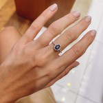 Δαχτυλίδι ροζέτα με sapphire 0.64ct