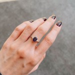 Δαχτυλίδι τρίπετρο με μπλε ζαφείρι(1.29ct)