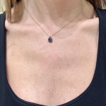 Κολιέ με διαμάντια και ιολίτη