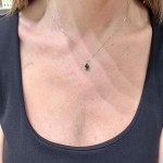 Κολιέ μονόπετρο κόκκινο drop