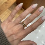 Δαχτυλίδι χρυσό k14 τριπλό πλεγμένο