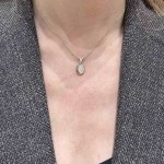 Κολιέ οβάλ full diamonds