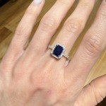 Δαχτυλίδι ροζέτα με ζαφείρι emerald 1.40ct