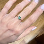 Δαχτυλίδι με διαμάντια και σμαράγδι 0.62ct