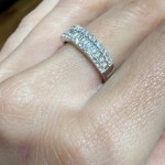 Δαχτυλίδι σειρέ round & baguette cut diamonds