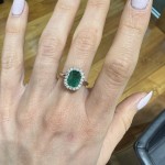 Δαχτυλίδι με διαμάντια και σμαράγδι 1.69ct