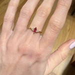 Δαχτυλίδι με διαμάντια και ρουμπίνι 0.36ct