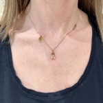 Κολιέ rosegold χρωματιστό