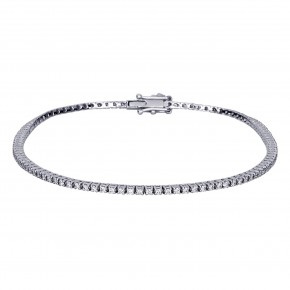 Βραχιόλι ριβιέρα (tennis bracelet)  με διαμάντια - μπριγιάν συνολικού βάρους 2,37ct, ποιότητας E/VVS1, σε λευκόχρυσο 18 καρατίων.