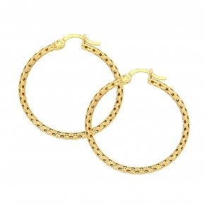 Κρίκοι χρυσοί πουά Large