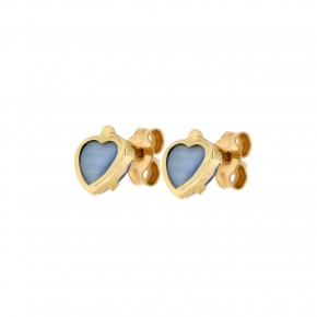 Σκουλαρίκια μπλε royal καρδιές