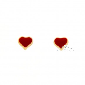 Σκουλαρίκια μικρές κόκκινες καρδιές