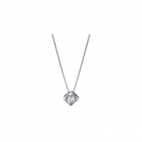 Κολιέ diamond μονόπετρο ρόμβος 0.14ct