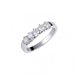 Δαχτυλίδι σειρέ diamonds πεντάπετρο