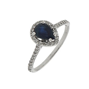 Δαχτυλίδι ροζέτα με sapphire 0.64ct