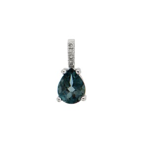 Κρεμαστό μονόπετρο London Blue Topaz 1.24ct