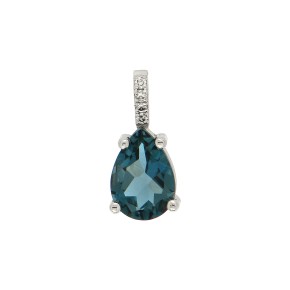 Κρεμαστό μονόπετρο Swiss Blue Topaz 2.25ct