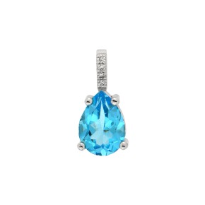 Κρεμαστό μονόπετρο Swiss Blue Topaz 2.03ct