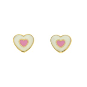 Σκουλαρίκια pink hearts
