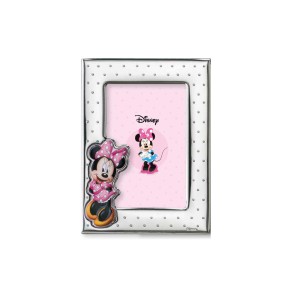 Κορνίζα πουά από ασήμι 925 Minnie Mouse