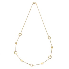 Κολιέ χρυσό square charms