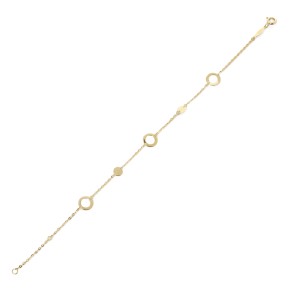 Βραχιόλι χρυσό round charms