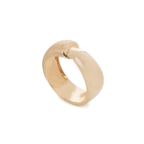 Δαχτυλίδι χρυσό k14 ματ και γυαλιστερό