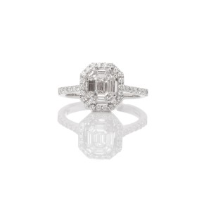 Δαχτυλίδι ροζέτα illusion 0.80ct