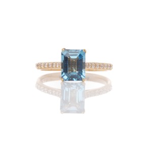 Δαχτυλίδι Κ18 Blue Topaz 1.83ct