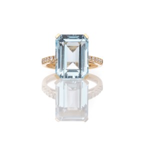 Δαχτυλίδι Κ18 Blue Topaz 11ct