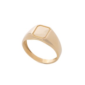 Δαχτυλίδι σκέτο με οκτάγωνο μοτίφ